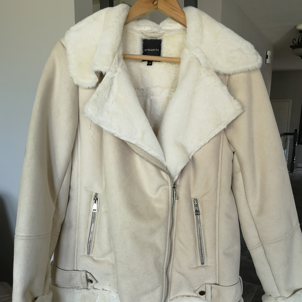 Dynamite suede and faux fur jacket.